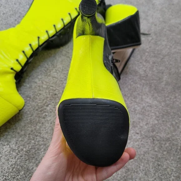 Used - Hella Heels Limited Edition Snapped - Black/Neon US 9 / EU 40 - Picture 6 of 12